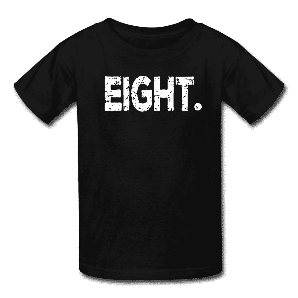Boy 8th Birthday Shirt, Birthday Boy T-Shirt, Eight Year Old Birthday Gift - black