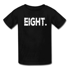 Boy 8th Birthday Shirt, Birthday Boy T-Shirt, Eight Year Old Birthday Gift - black
