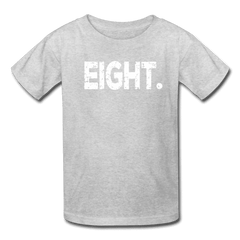 Boy 8th Birthday Shirt, Birthday Boy T-Shirt, Eight Year Old Birthday Gift - heather gray