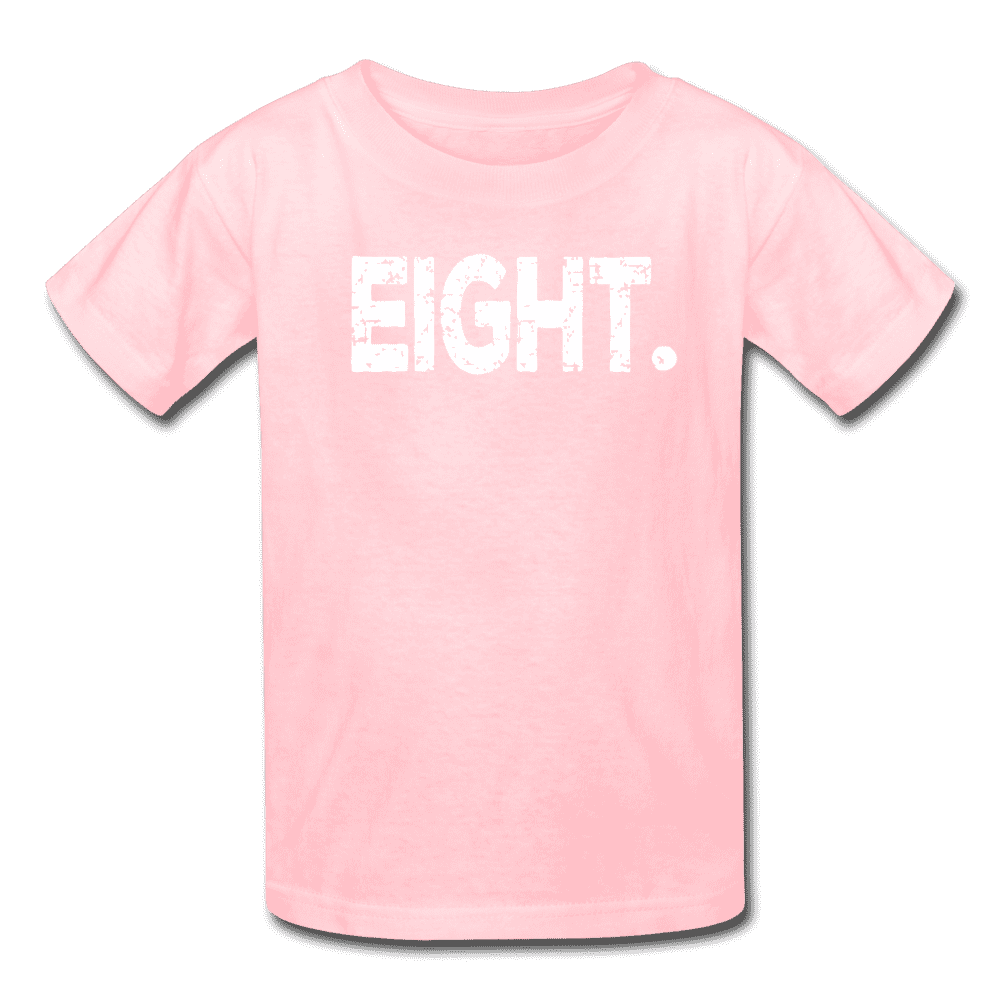 Boy 8th Birthday Shirt, Birthday Boy T-Shirt, Eight Year Old Birthday Gift - pink
