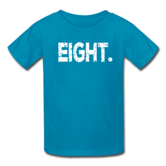 Boy 8th Birthday Shirt, Birthday Boy T-Shirt, Eight Year Old Birthday Gift - turquoise