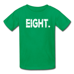 Boy 8th Birthday Shirt, Birthday Boy T-Shirt, Eight Year Old Birthday Gift - kelly green