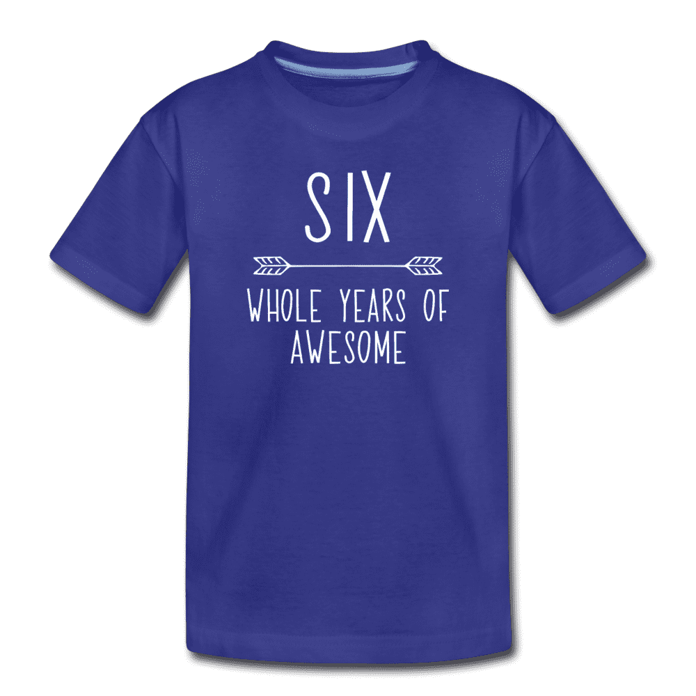 Sixth Birthday Outfit Boy Six Year Old Boy Birthday Shirt, Kids' Premium T-Shirt - royal blue