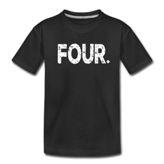 Boy 4th Birthday Shirt, Birthday Boy T-Shirt, Four Year Old Birthday Gift, Premium Kids Shirt - black