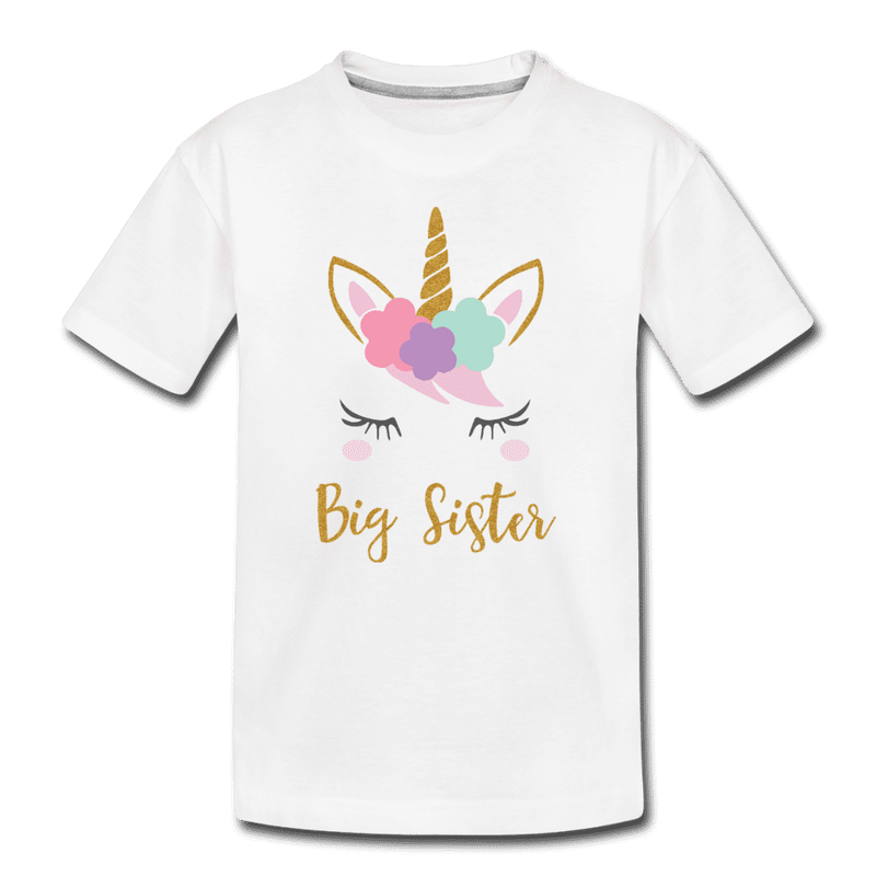 Girls Unicorn Big Sister T-Shirt, Unicorn Baby Shower Gift, Toddler Ki –  Bump and Beyond Designs