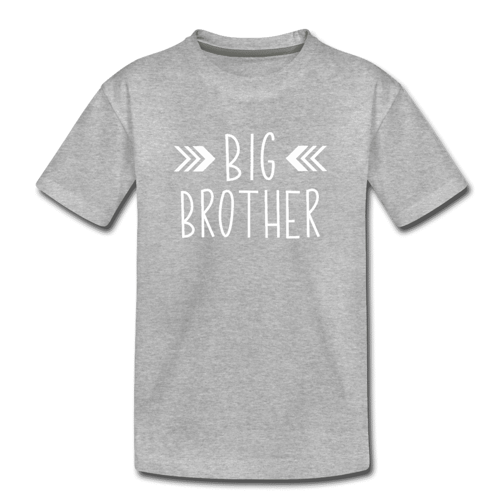 Big Sister Shirt for Boys, Big Brother to Be Gift, Kids' Premium T-Shirt - heather gray