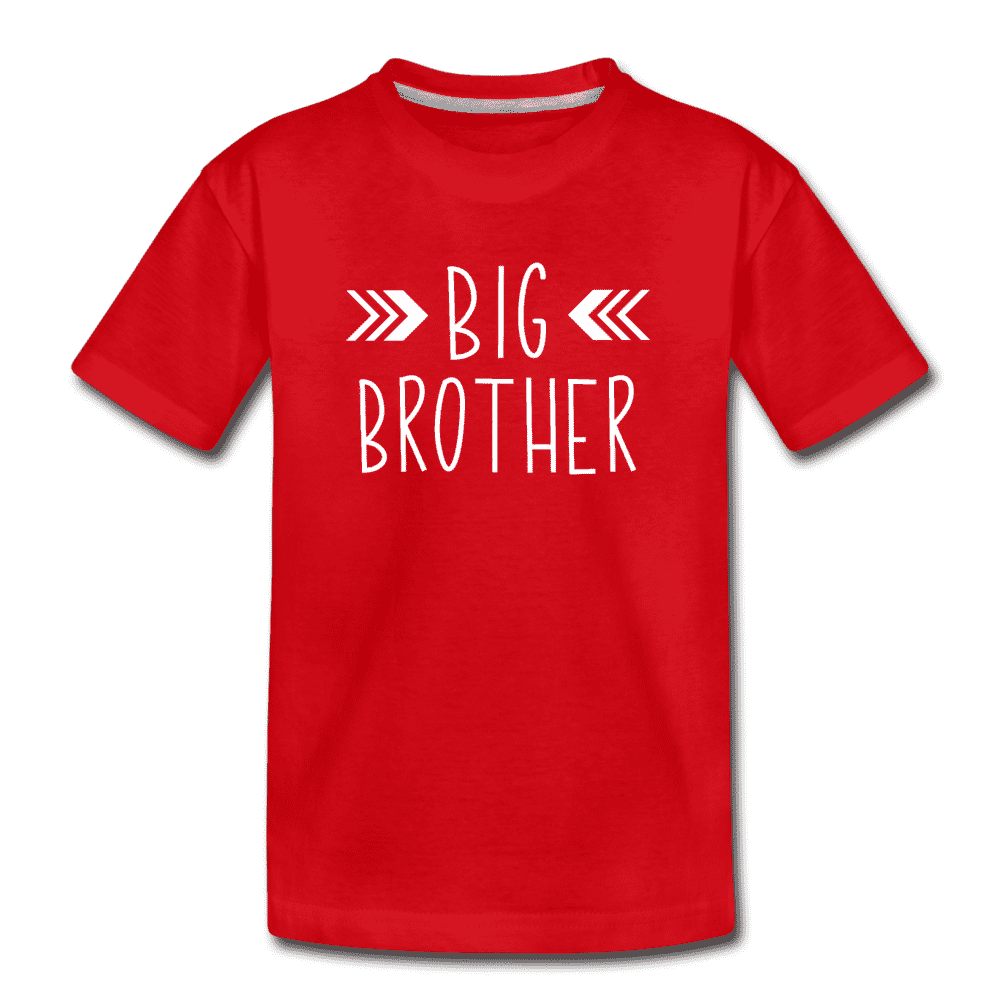 Big Sister Shirt for Boys, Big Brother to Be Gift, Kids' Premium T-Shirt - red