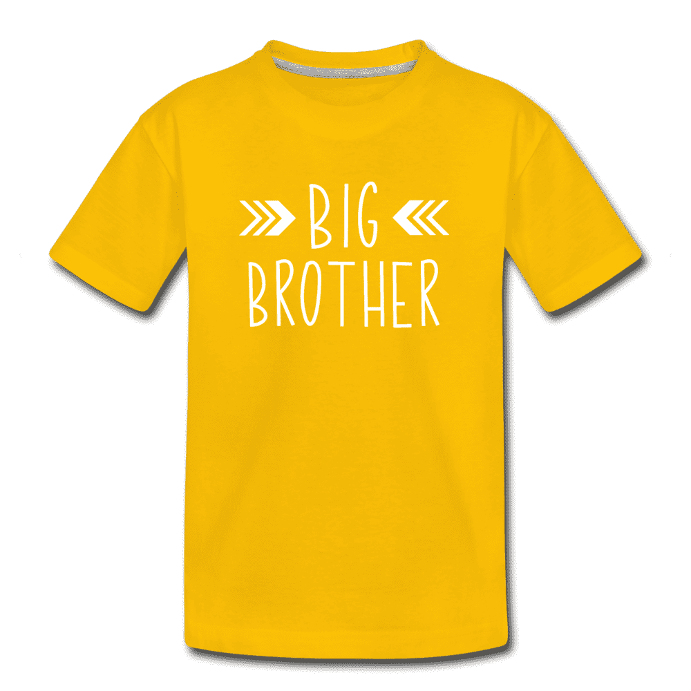 Big Sister Shirt for Boys, Big Brother to Be Gift, Kids' Premium T-Shirt - sun yellow