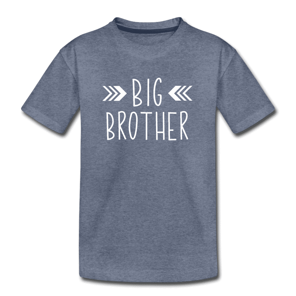 Big Sister Shirt for Boys, Big Brother to Be Gift, Kids' Premium T-Shirt - heather blue