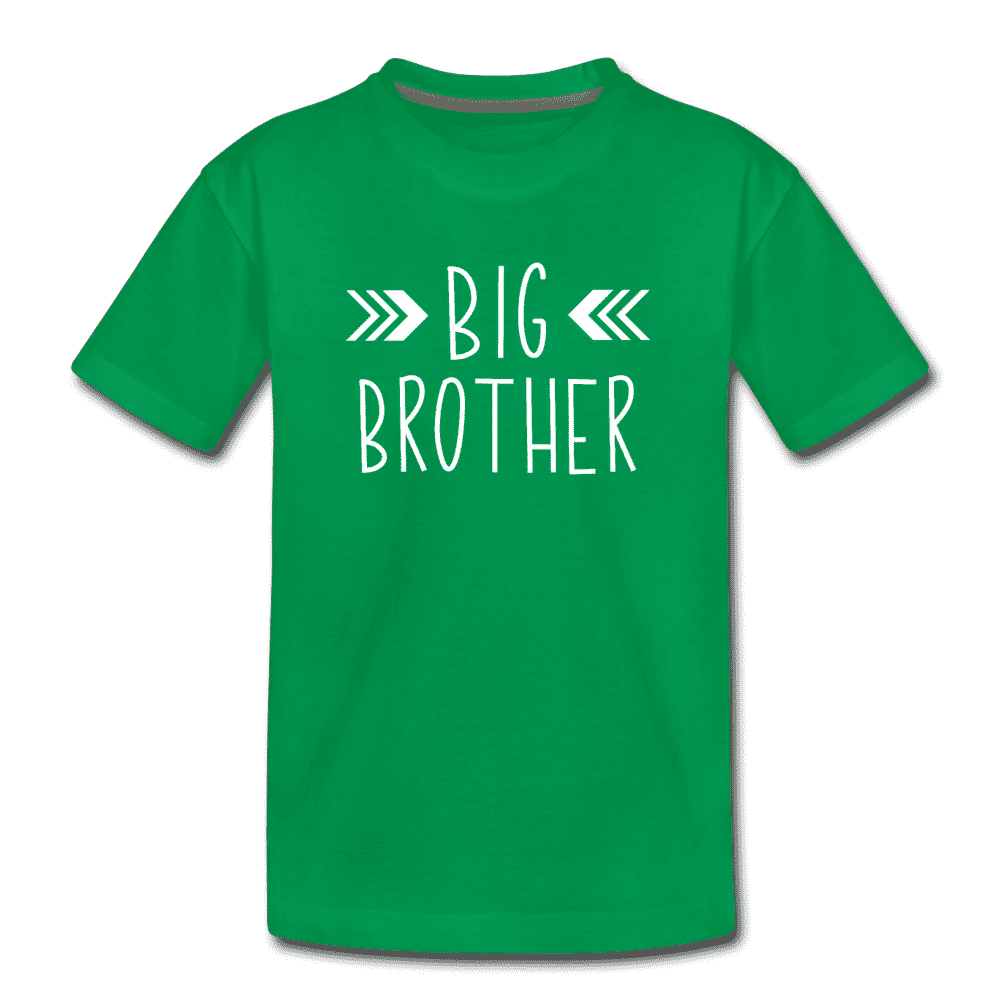 Big Sister Shirt for Boys, Big Brother to Be Gift, Kids' Premium T-Shirt - kelly green