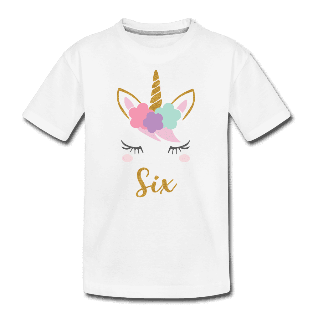 6th birthday unicorn clearance shirt