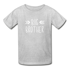 Big Brother Shirt, Hanes Youth Tagless T-Shirt - heather gray