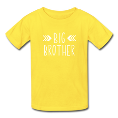 Big Brother Shirt, Hanes Youth Tagless T-Shirt - yellow