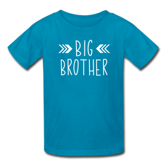 Big Brother Shirt, Kids' T-Shirt Fruit of the Loom - turquoise