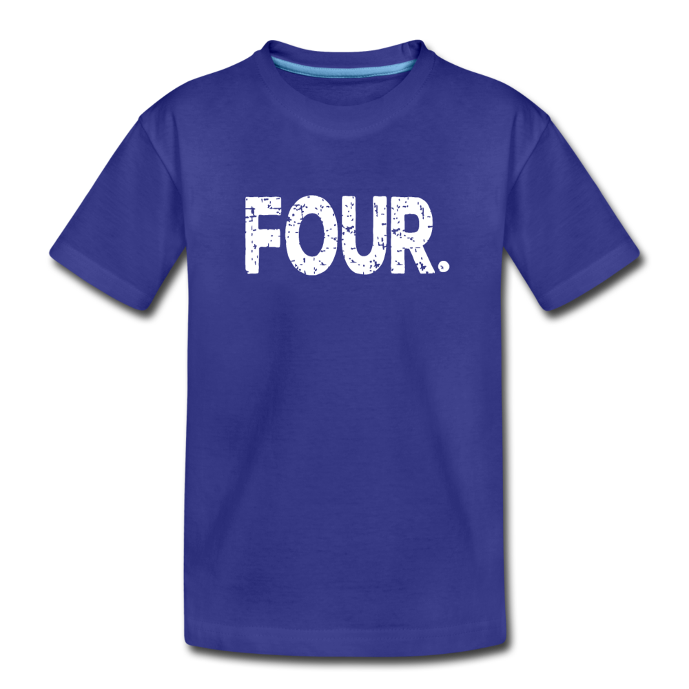 Boy 4th Birthday Shirt, Toddler Premium T-Shirt - royal blue