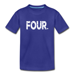 Boy 4th Birthday Shirt, Toddler Premium T-Shirt - royal blue