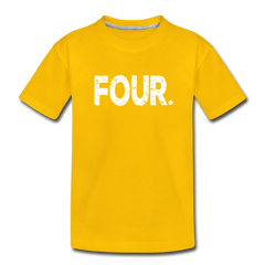 Boy 4th Birthday Shirt, Toddler Premium T-Shirt - sun yellow
