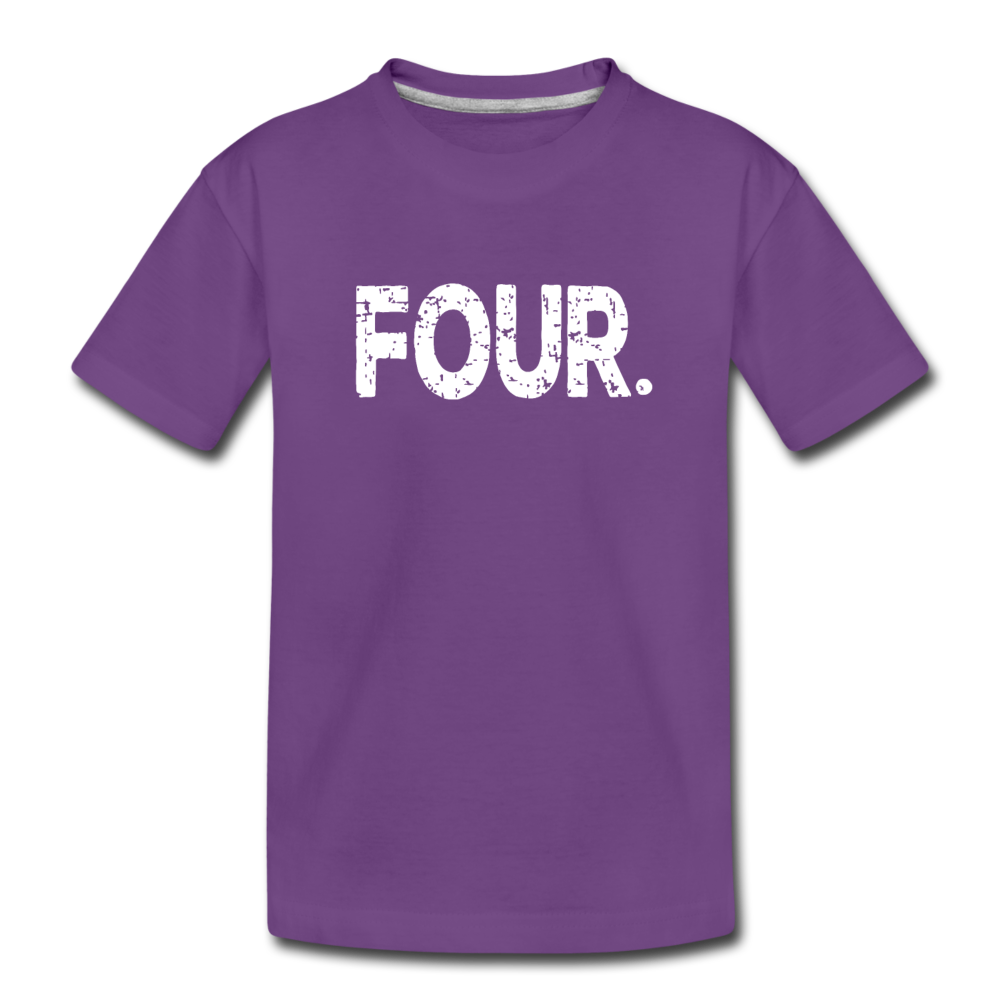 Boy 4th Birthday Shirt, Toddler Premium T-Shirt - purple