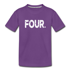 Boy 4th Birthday Shirt, Toddler Premium T-Shirt - purple