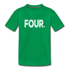 Boy 4th Birthday Shirt, Toddler Premium T-Shirt - kelly green