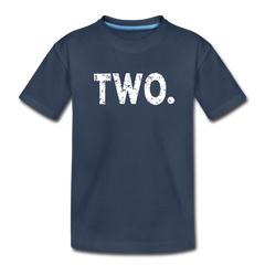 Boy 2nd Birthday Shirt, Toddler Premium Organic T-Shirt - navy