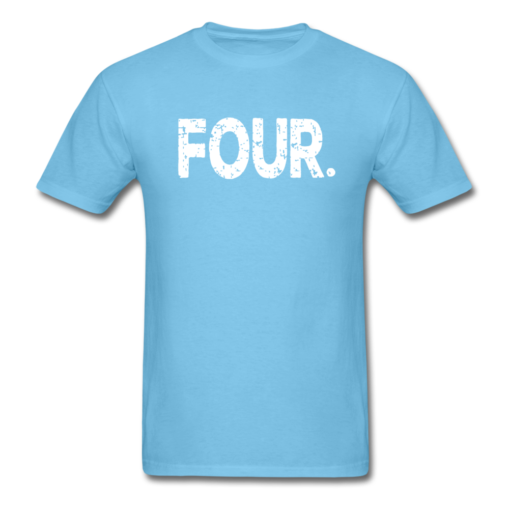 4th Birthday, Unisex Classic T-Shirt - aquatic blue