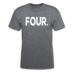 4th Birthday, Unisex Classic T-Shirt - mineral charcoal gray