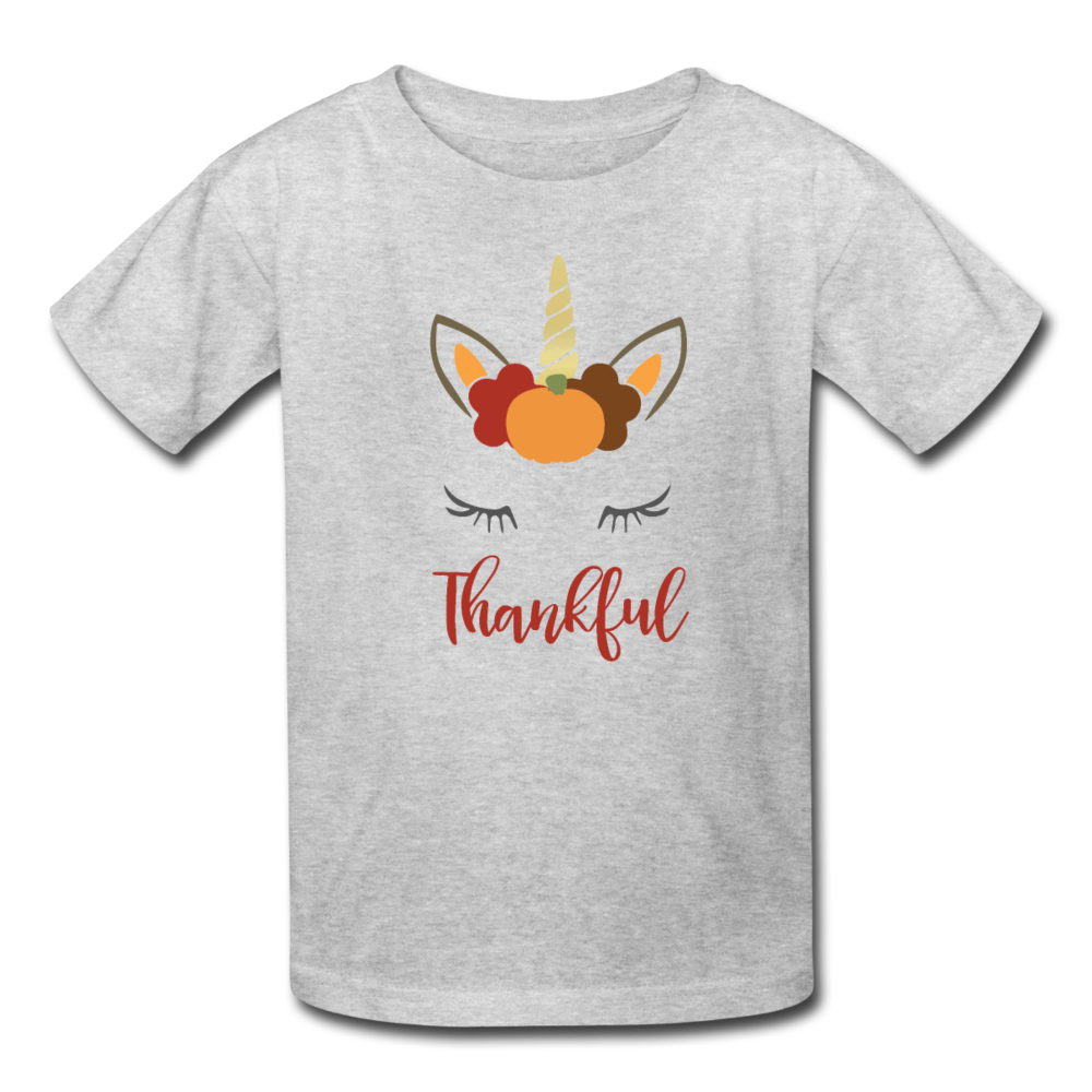 Girls Thanksgiving Unicorn Shirt, Toddler Premium T-Shirt - heather gray