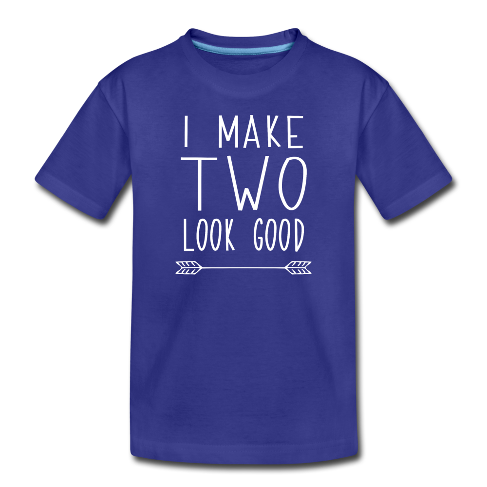 I Make Two Look Good, 2nd Birthday Outfit, Toddler Premium T-Shirt - royal blue