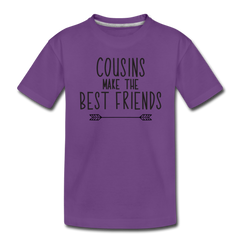 Cousins Make the Best Friends, Toddler Premium T-Shirt - purple