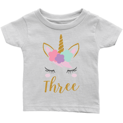 Third Birthday Girl Shirt, Unicorn 3rd Birthday Outfit - Bump and Beyond Designs
